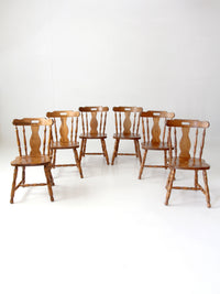 mid-century Colonial Revival spindle back dining chairs | set of 6