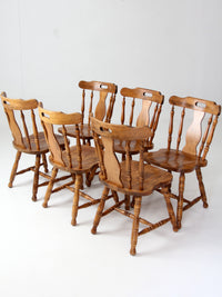 mid-century Colonial Revival spindle back dining chairs | set of 6