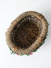 vintage wicker Christmas basket