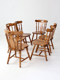 mid-century Colonial Revival spindle back dining chairs | set of 6