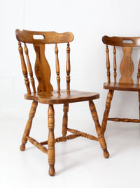 mid-century Colonial Revival spindle back dining chairs | set of 6