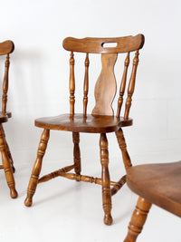 mid-century Colonial Revival spindle back dining chairs | set of 6