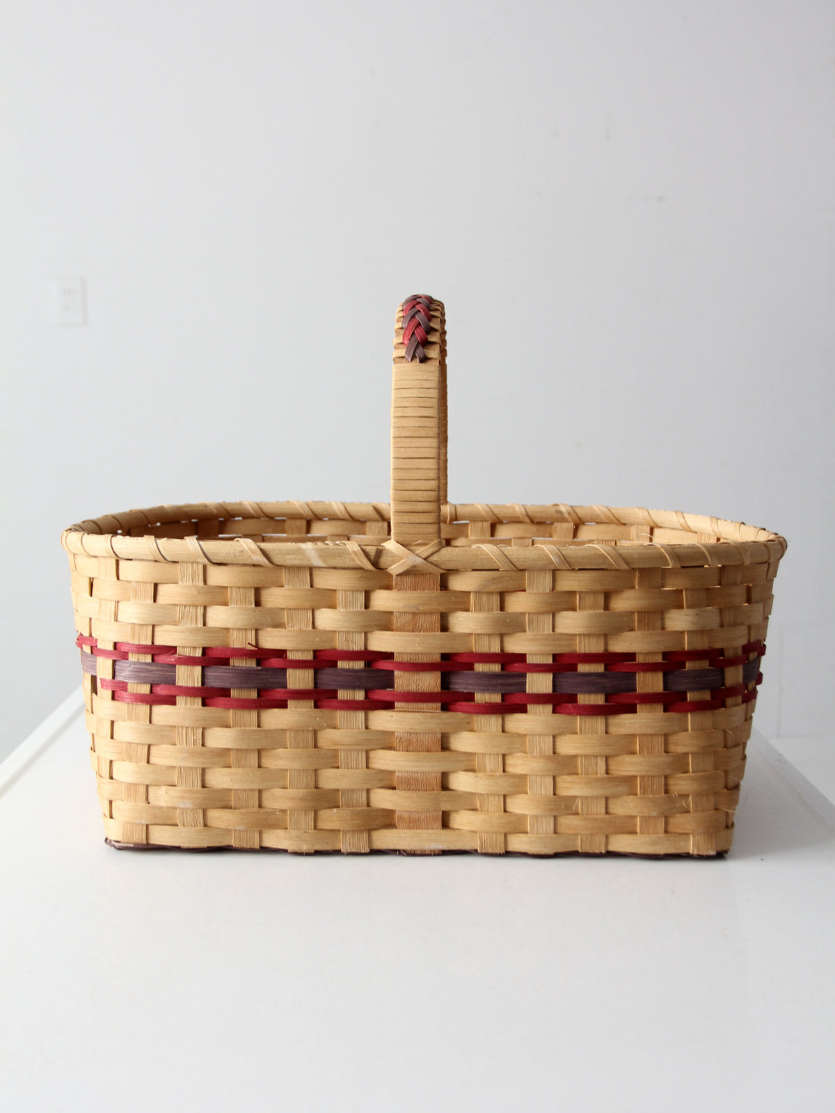 vintage splint weave basket