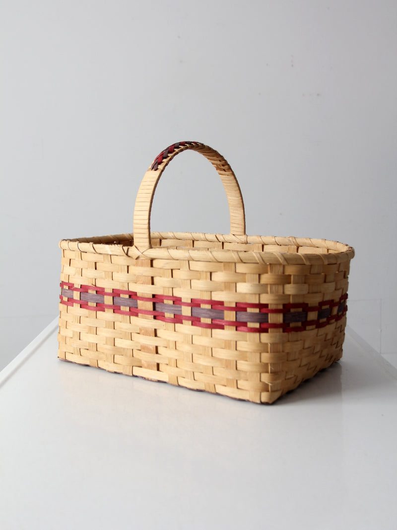 vintage splint weave basket