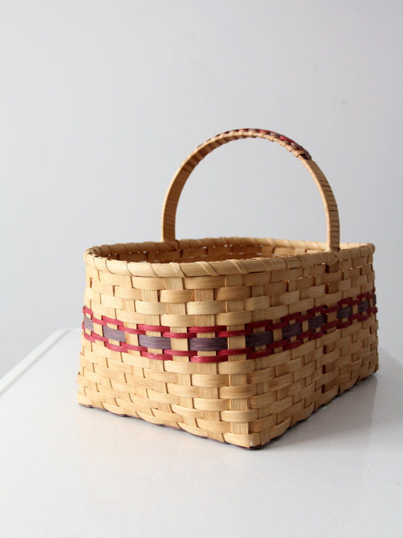 vintage splint weave basket