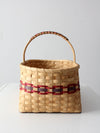 vintage splint weave basket