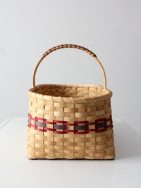 vintage splint weave basket