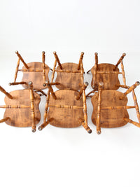 mid-century Colonial Revival spindle back dining chairs | set of 6