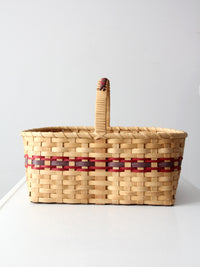 vintage splint weave basket