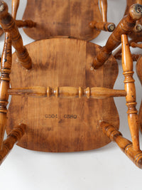 mid-century Colonial Revival spindle back dining chairs | set of 6