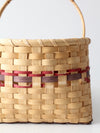 vintage splint weave basket