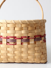 vintage splint weave basket