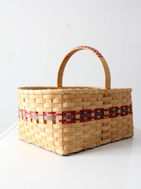 vintage splint weave basket