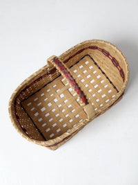 vintage splint weave basket