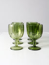 vintage Bartlett Collins thumbprint goblets set of 6