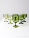 vintage Bartlett Collins thumbprint goblets set of 6