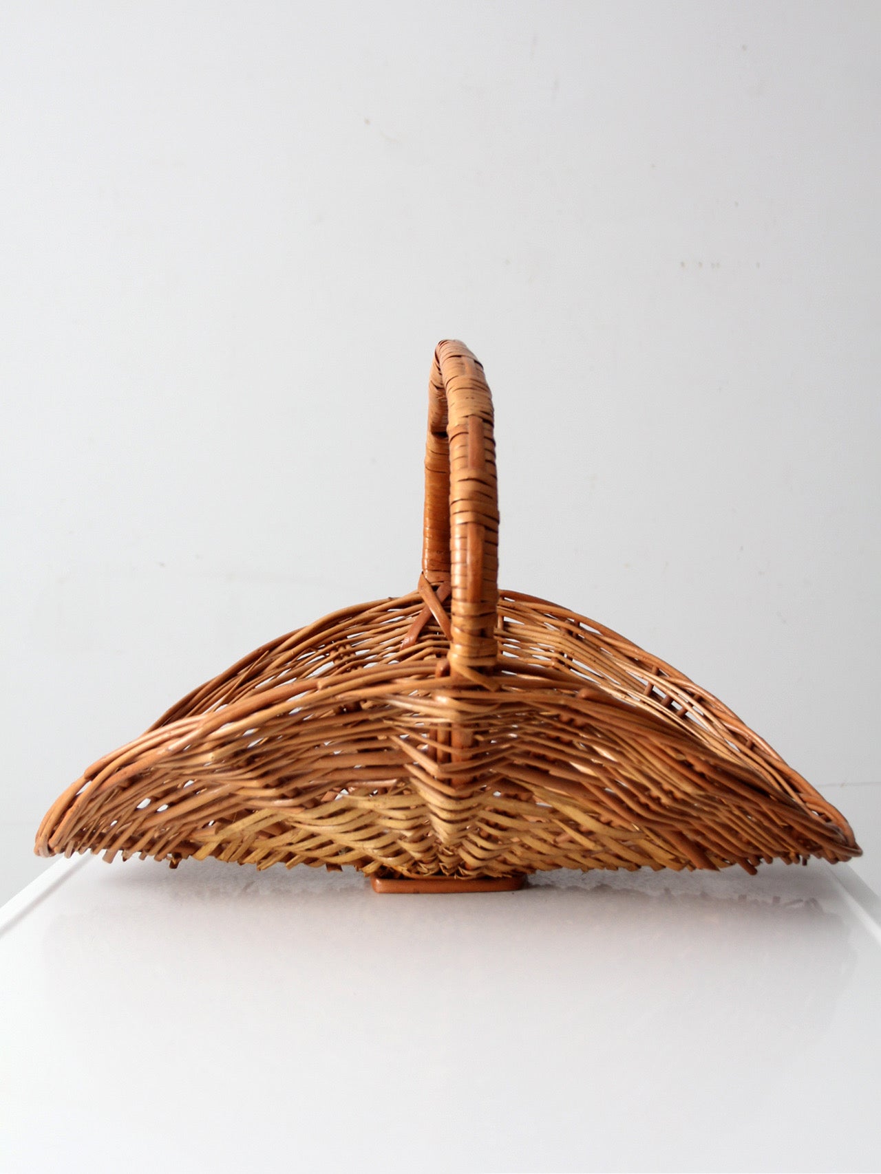 vintage wicker kindling basket