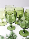 vintage Bartlett Collins thumbprint goblets set of 6