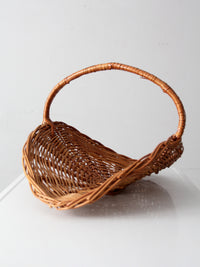 vintage wicker kindling basket