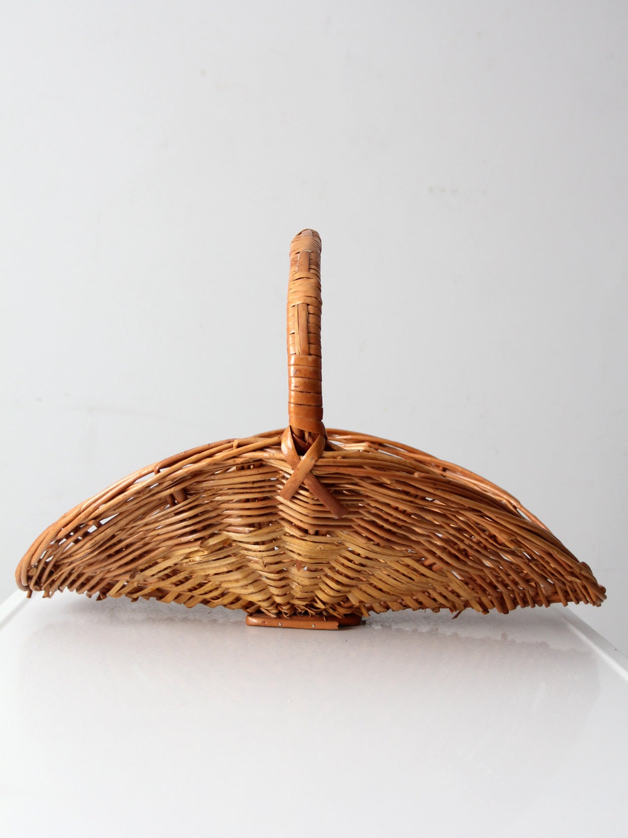 vintage wicker kindling basket