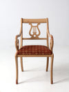 antique lyre back armchair