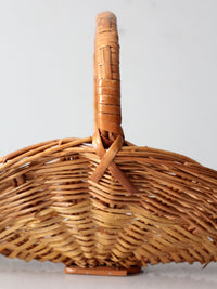 vintage wicker kindling basket