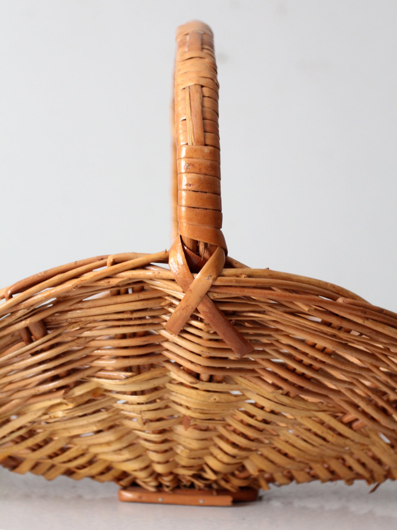 vintage wicker kindling basket