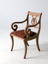 antique lyre back armchair