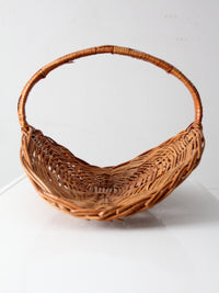 vintage wicker kindling basket