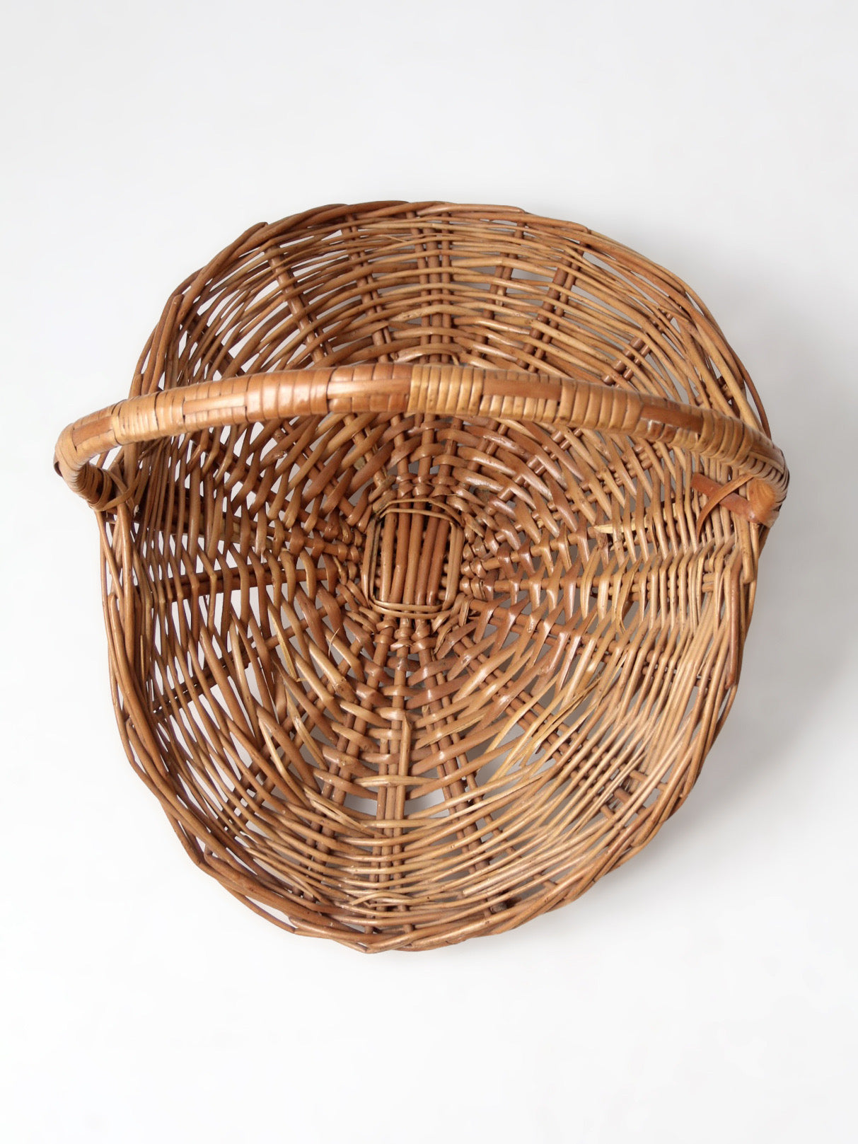 vintage wicker kindling basket