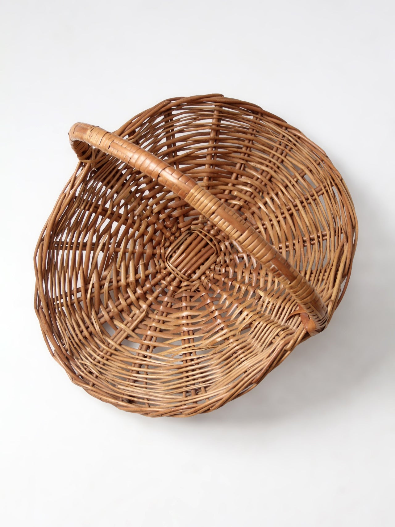 vintage wicker kindling basket