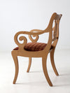 antique lyre back armchair