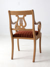 antique lyre back armchair