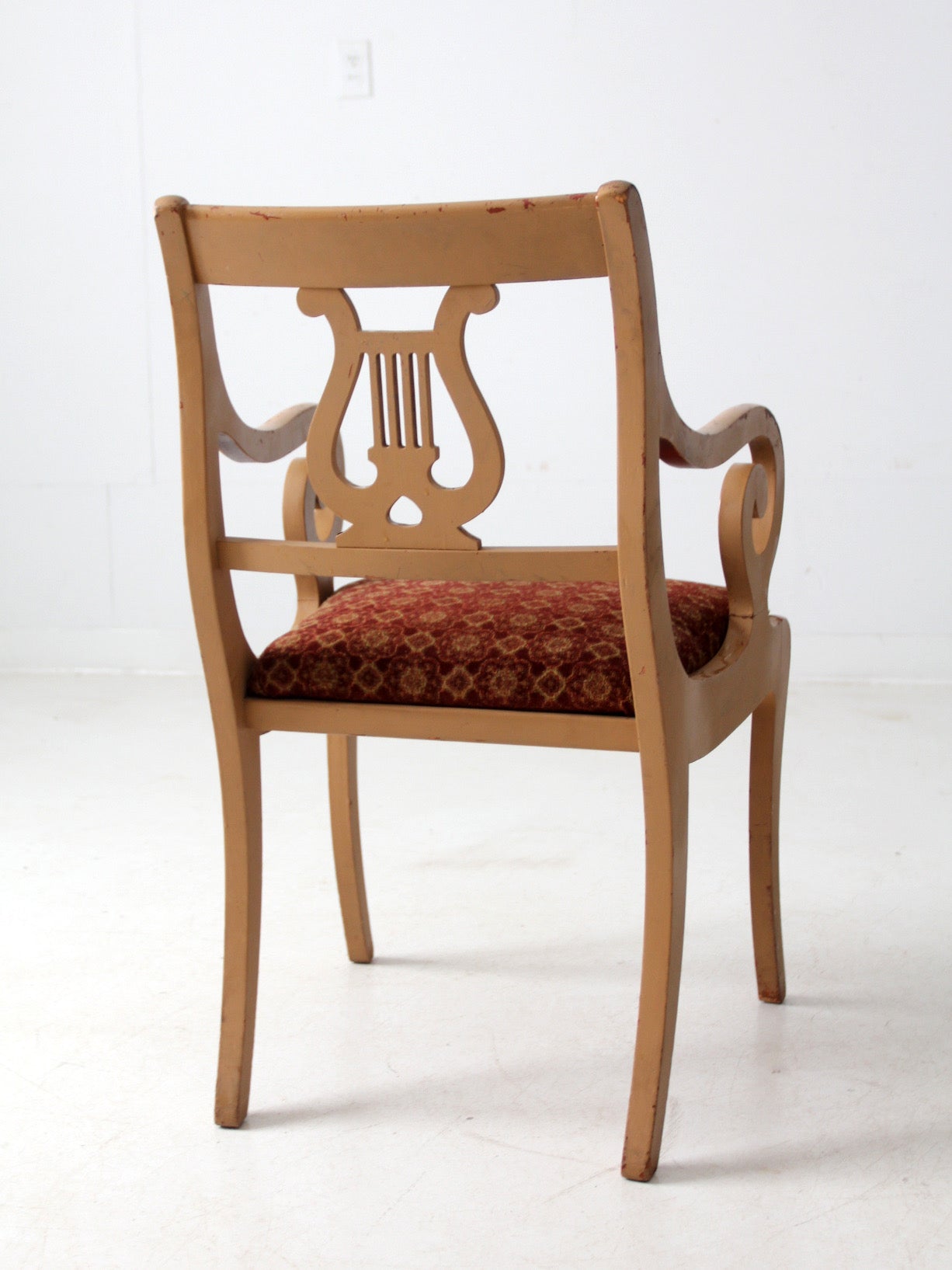 antique lyre back armchair