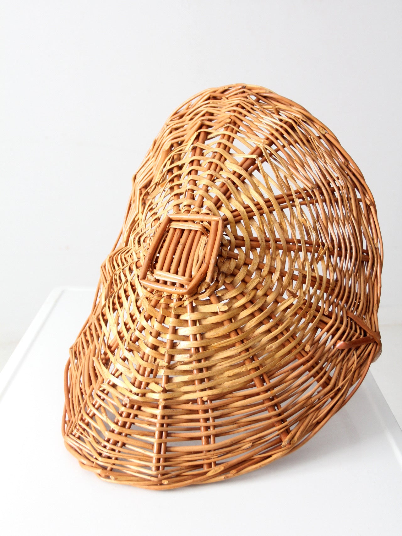 vintage wicker kindling basket