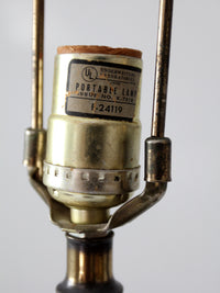 pair of vintage brass urn table lamps