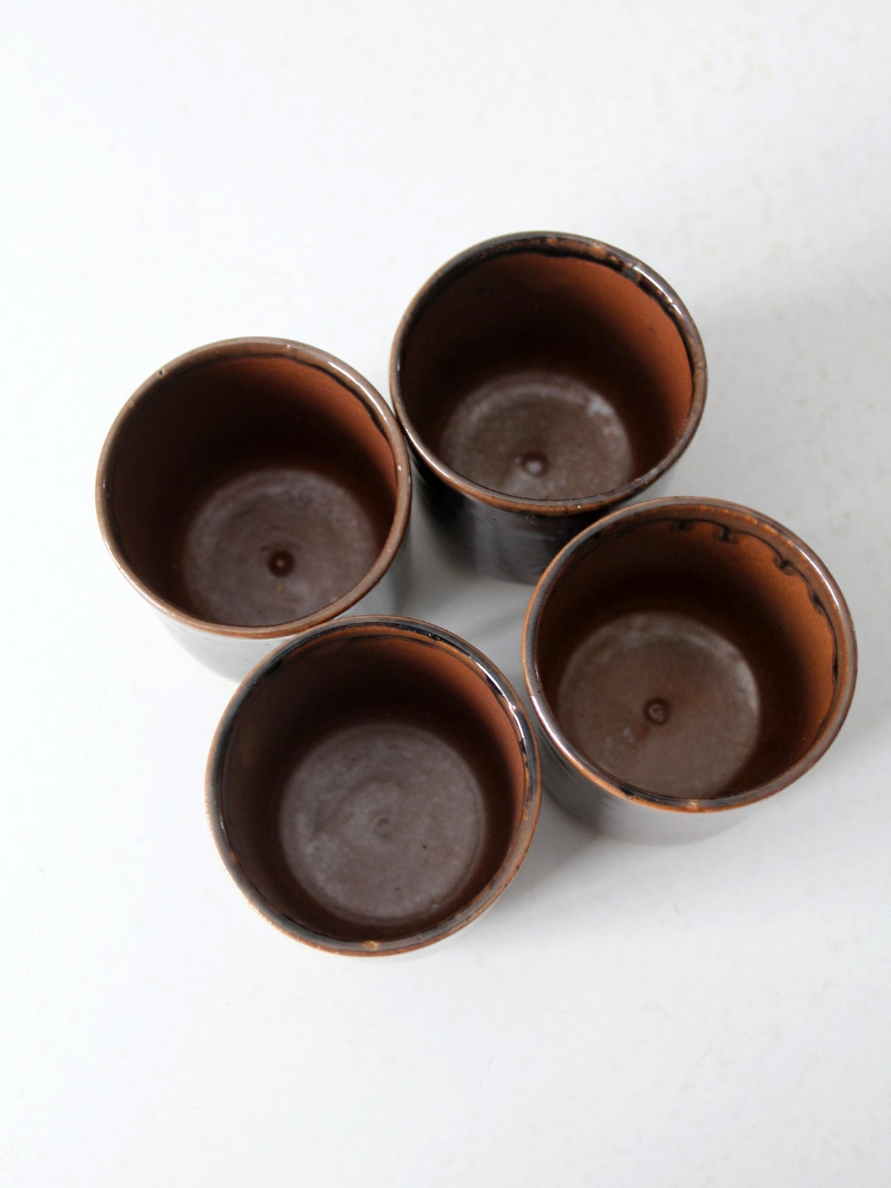 set of 4 studio pottery cups