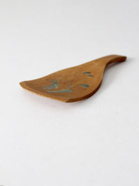 antique painted wooden butter paddle