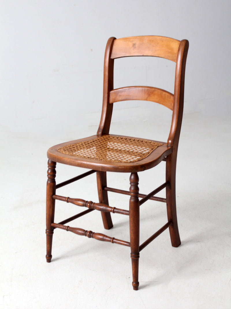 antique cane seat dining chair
