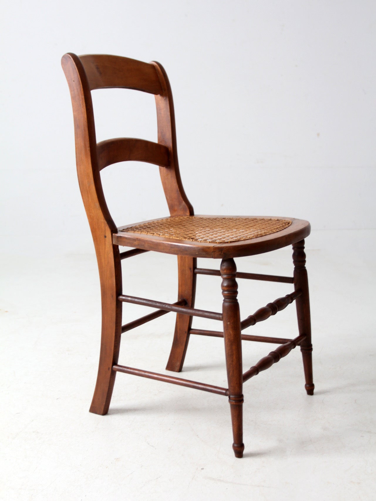 antique cane seat dining chair