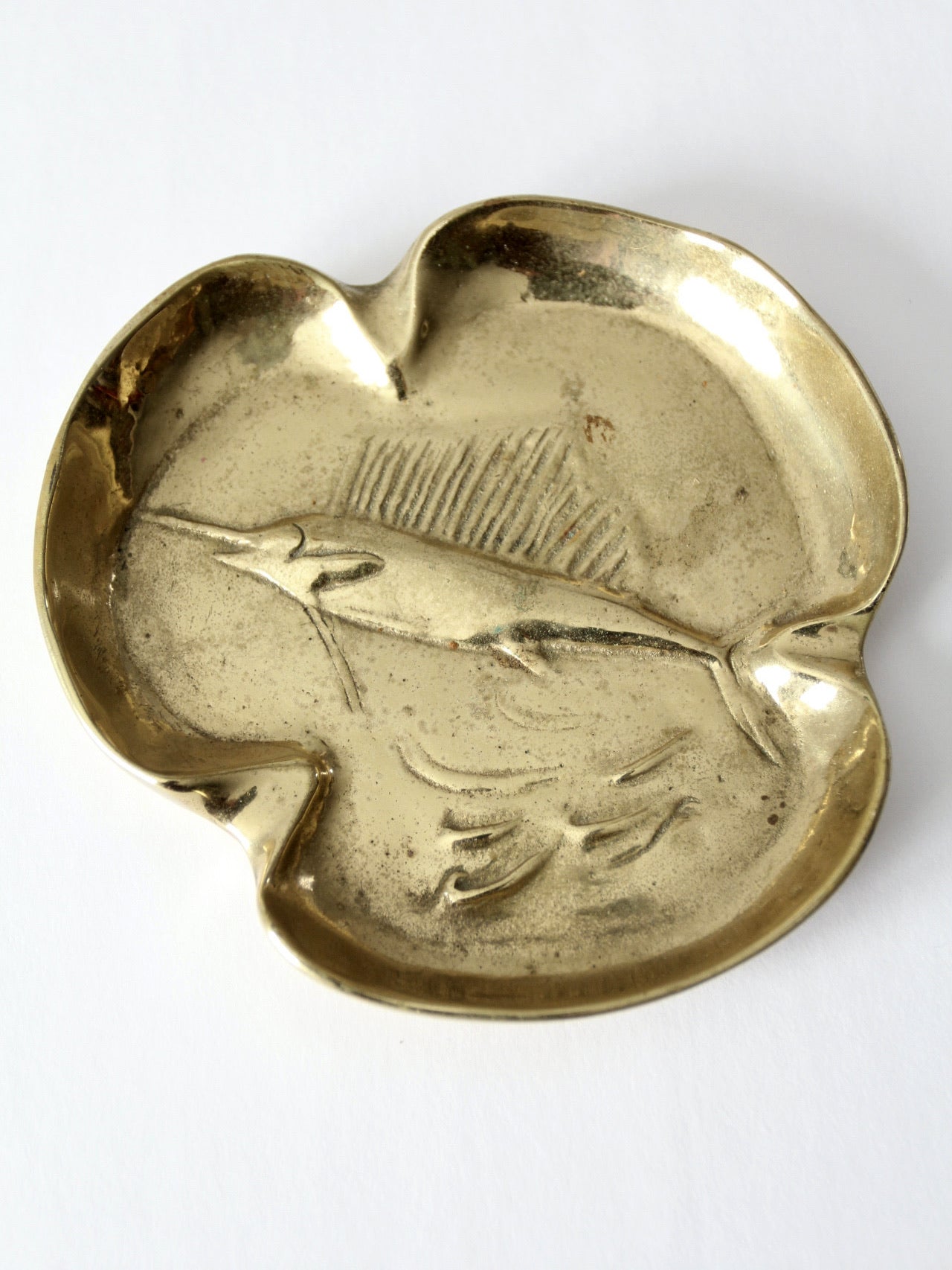 vintage brass marlin ashtray – 86 Vintage