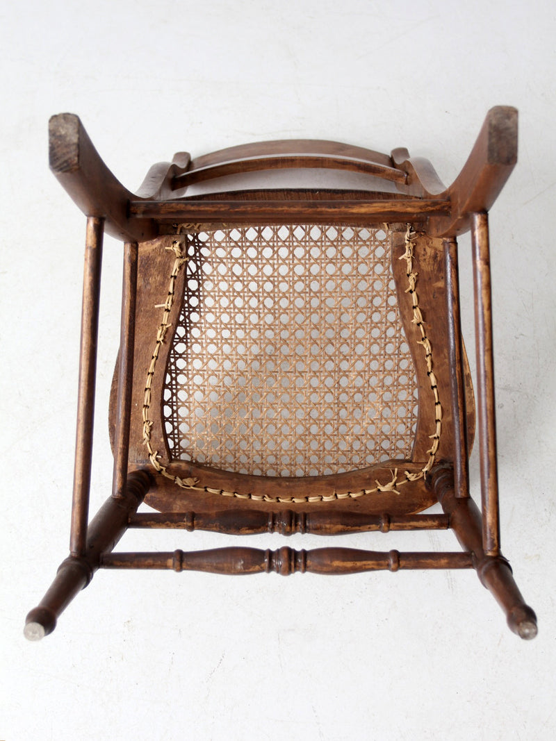 antique cane seat dining chair