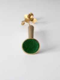mid-century brass rose bud vase figurine
