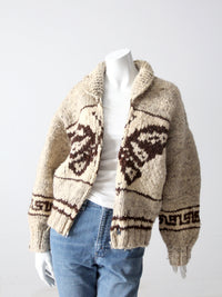 vintage Cowichan style butterfly camp sweater