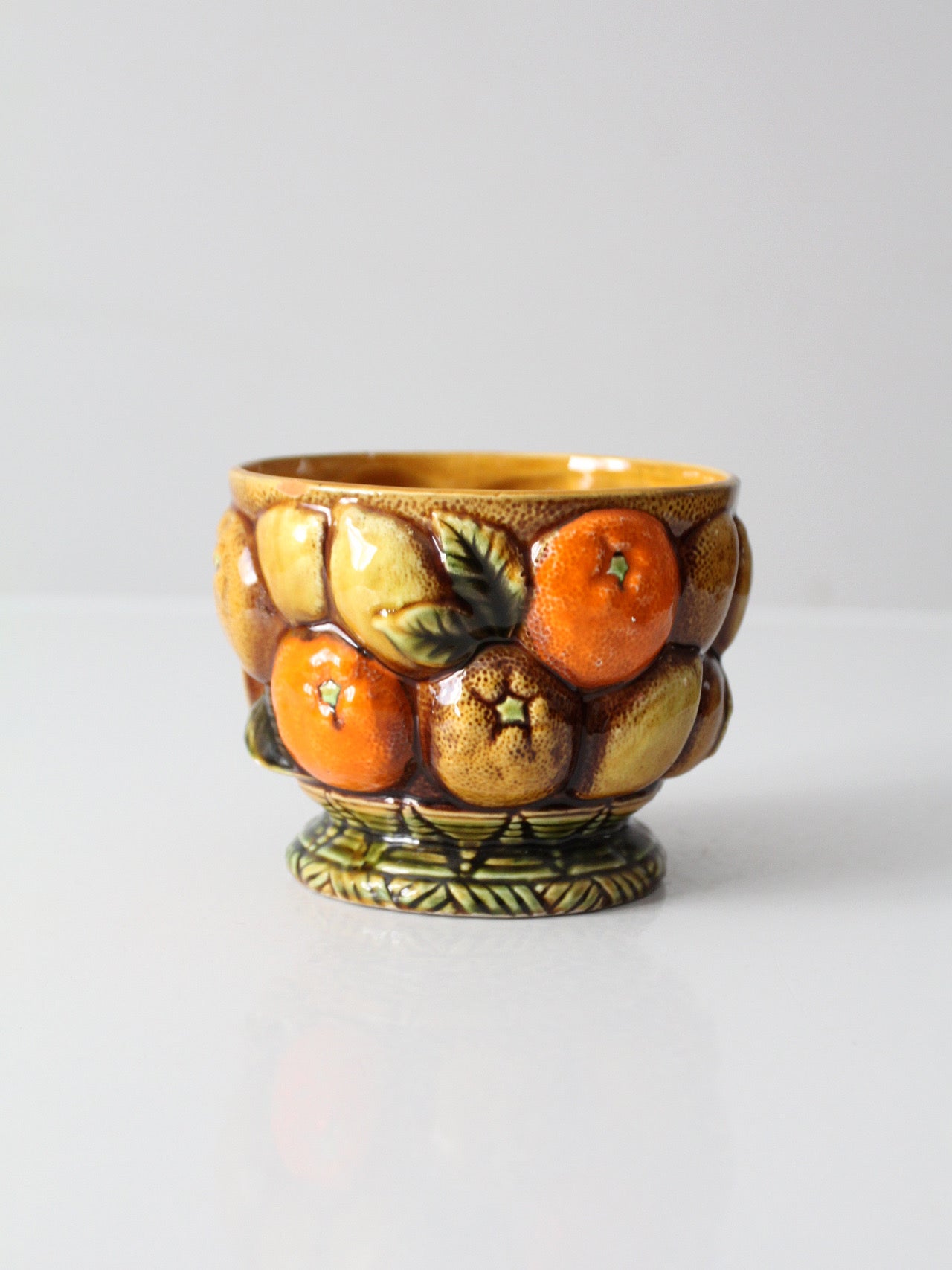 mid-century Inarco fruit relief vase
