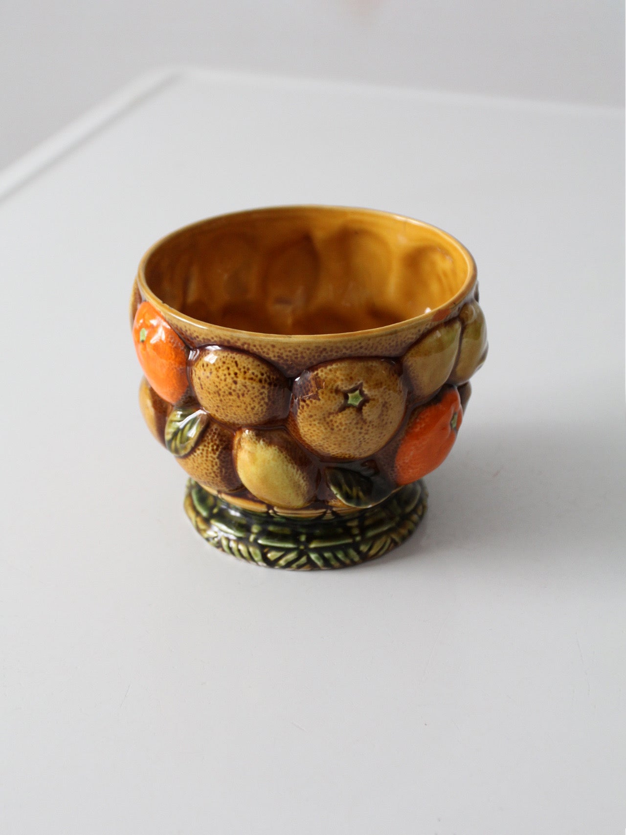 mid-century Inarco fruit relief vase