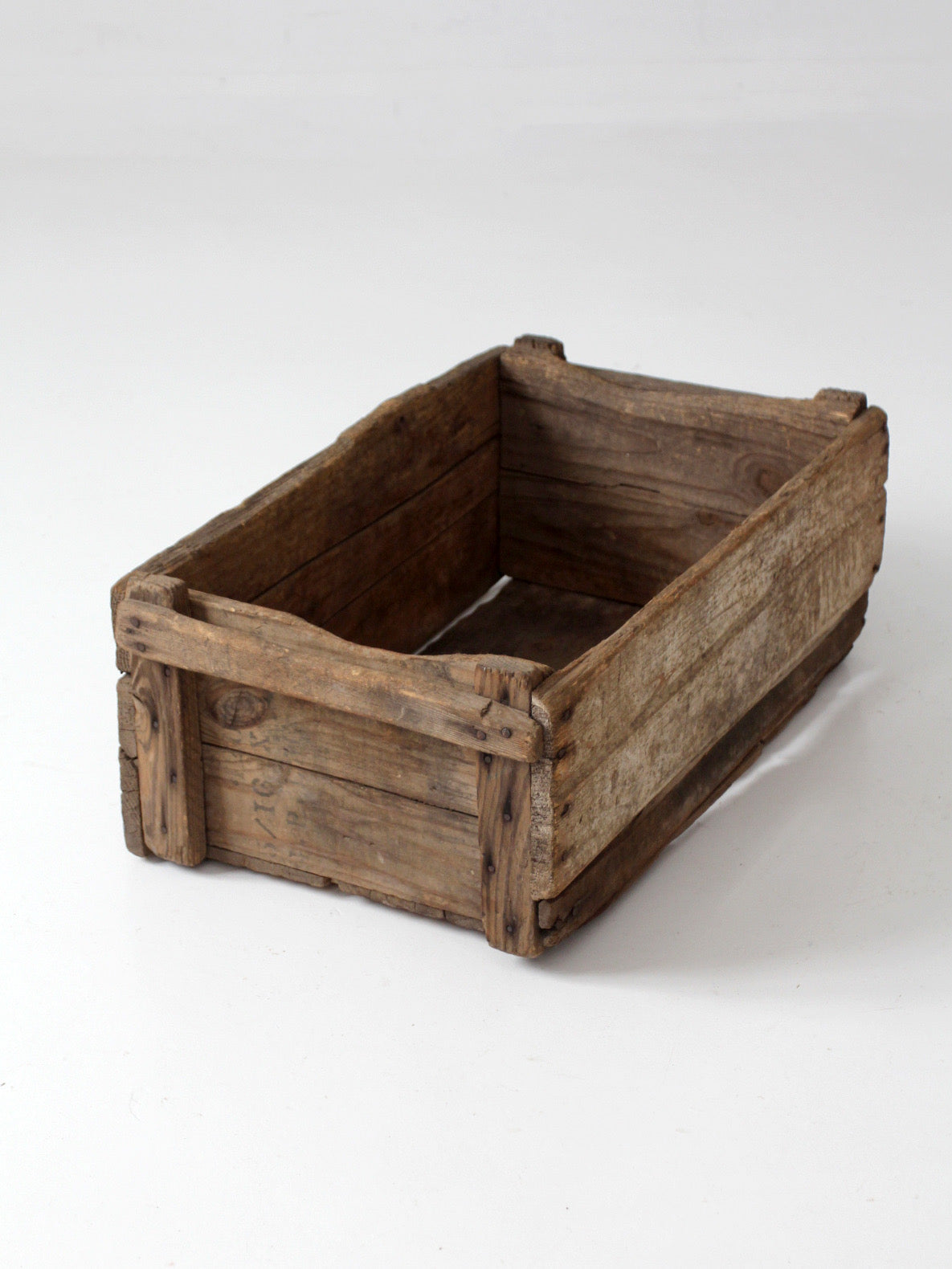 antique wood farm crate
