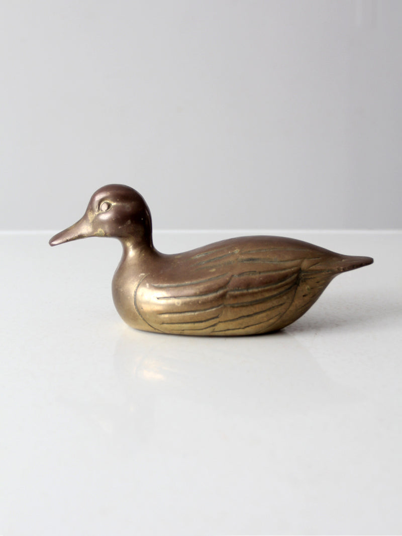 mid century brass duck