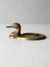 vintage brass duck valet tray