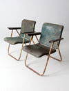 mid century patio chairs pair